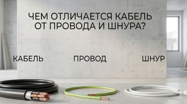 Чем отличается кабель от провода и шнура: разбираемся в терминологии и выборе