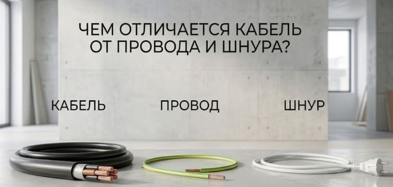 Чем отличается кабель от провода и шнура: разбираемся в терминологии и выборе