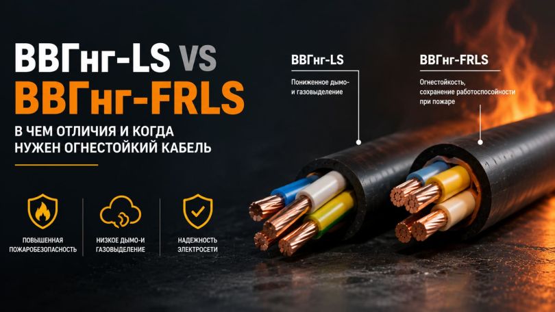 ВВГнг-LS и ВВГнг-FRLS: чем отличаются и когда нужен огнестойкий кабель